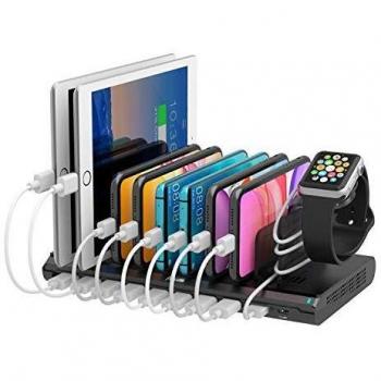 Alxum Stazione di Ricarica USB C PD 45 W con QC 3.0, 120W caricatore multiplo tavoletta Premium C 10V Tipo 10 C a 10 Porte da 120 W per Notebook