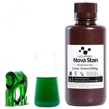 NOVA3D 3D Rapid Resin 405nm UV Curing Resin for LCD/DLP 3D Printer, Transparent Green 500g