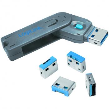 Logilink USB Port Lock con 1 chiave e 4 lucchetti