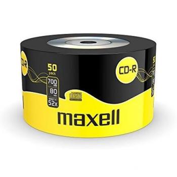 Maxell CD-R 700MB, 80 min, Confezione da 50 Pezzi