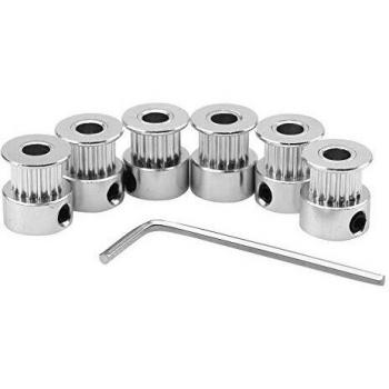 Puleggia GT2 5 mm alluminio 6 pezzi con chiave a brugola per stampante 3D