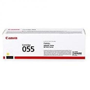 Canon 055 Y TONER Giallo, Rendimento 2100 Pagine, Imballo in cartone