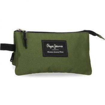 Pepe Jeans para niños. Estuche Aris Verde -22x12x5cm