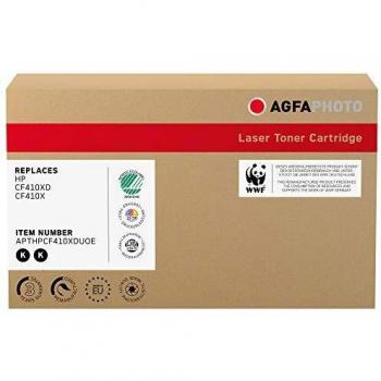 AgfaPhoto Toner Compatibile HP CF410XD/CF410X – 2 Unità 6 500 Pagine Cartone Nero