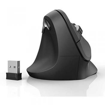 Hama Mouse ergonomico senza fili ottico 6 tasti 1800 dpi nero