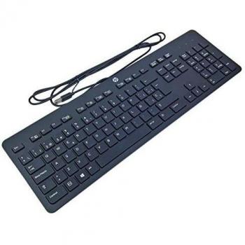 HP Tastiera USB Slim KB Windows 8 Spagnolo Nero
