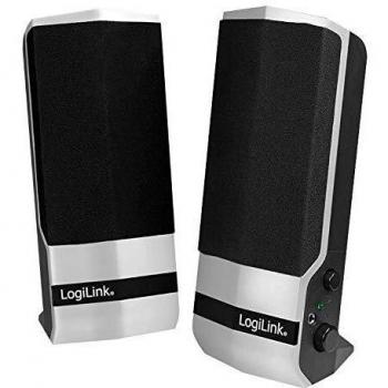 Logilink 2.0 SP0026 Altoparlanti da scrivania Nero/Argento
