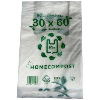Bolsa de Compras Biodegradable Blanca 200 Unidades 30 x 60 cm