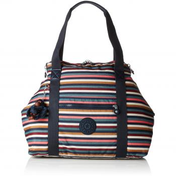 Kipling Art M Bolsa de Tela y Playa, 58 cm, 26 litros, (Multi Stripesbl)