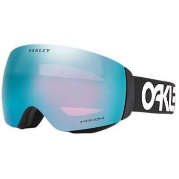 Máscara Oakley Flight Deck M negro blanco con lente Prizm Snow Sapphire Iridium