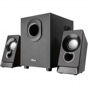 Trust Argo Set di Altoparlanti e Subwoofer 2.1 da 18 W e Alimentazione USB, Nero