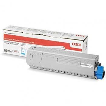 Oki 46861307 Cartuccia Toner Originale, Ciano, XL, 10000 pagine
