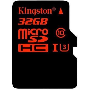 Kingston SDCA3/32GB Scheda MicroSDHC/SDXC UHS-I U3 90R/80W (SDCA3) con Adattatore SD