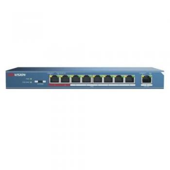 Hikvision Digital Technology DS-3E0109P-E Managed Fast Ethernet (10/100) Power Over Ethernet (PoE) Blue Network Switch