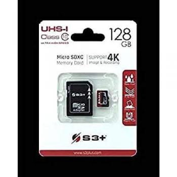 Sconosciuto S3+ MicroSDXC UHS-I 128GB Class-10 con adattatore SD (S3SDC10U1128GB)