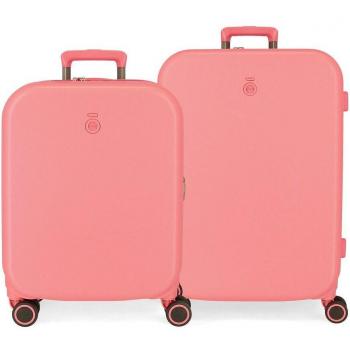 Juego de maletas Enso Annie coral rígidas 55-70cm