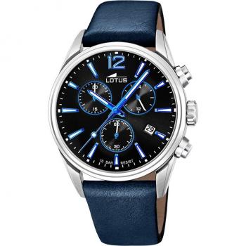 Reloj De Hombre Lotus Chrono Con Esfera Negra 18691/6