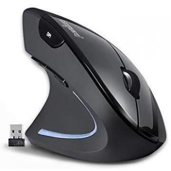 Perixx Perimice-713L Mouse ergonomico USB Ottico Nero 5 Tasti 2000 dpi Ergonomico