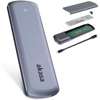 Akasa Portable M.2 SATA / NVMe SSD To USB-C 3.2 Gen 2, Aluminium Enclosure