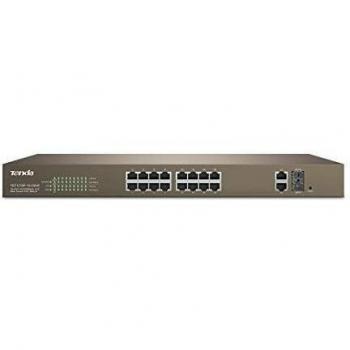 Switch PoE Desktop Web Smart 16 Ports 10/100+2GE+2SFP Combo, TEF1218P