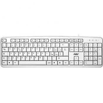ADJ Easy TA504 Cablata USB, Layout Italiano QWERTY per PC/Laptop/Notebook/Windows, 105 Tasti, Ergonomico, Bianco