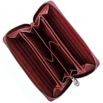 Carteira Japonesa Grande para Moedas Gofelt en Couro Vermelho