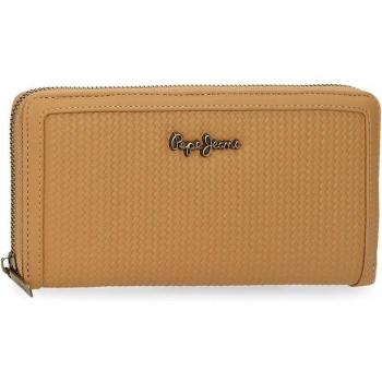 Cartera Lena Pepe Jeans para mujer marrón con cremallera