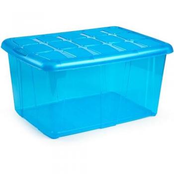 COSHANO Caja de almacenamiento 60L impermeable (Azul Translúcido)