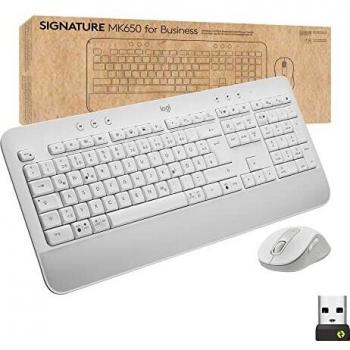 Logitech Signature MK650 Combo For Business tastiera Mouse incluso RF senza fili + Bluetooth QWERTZ Tedesco Bianco