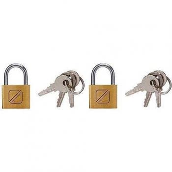 Candado de Seguridad Travel Blue con Cerradura Dorada