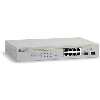 Allied Telesis 8 Port Gigabit Layer 2 WebSmart Managed Switch with 2 x SFP Slots