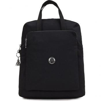 Mochila Kipling Kazuki negra con bolsillo frontal y compartimento para portátil