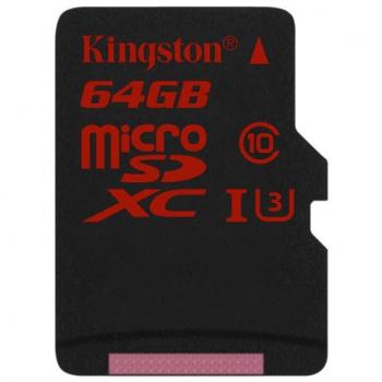 Kingston 64GB MicroSDHC/UHS‑I U3 90R/80W