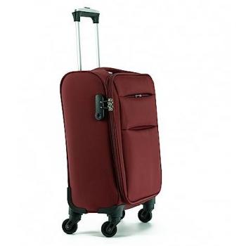 Coshano Maleta de Tela Granate 4 Ruedas Giratorias 360º