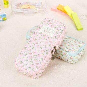 Estuche de lápices de lona de mezclilla vintage