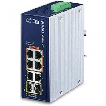 PLANET IP30 Industrial 4-Port Switch Gigabit Ethernet IGS-824UPT