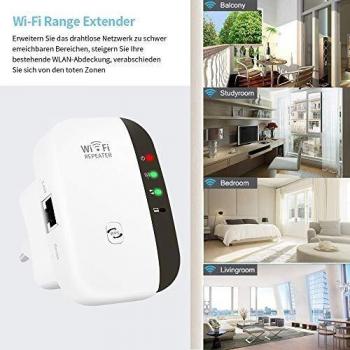 Ripetitore WiFi 300Mbps con Estensione & Access Point – Copertura Migliorata