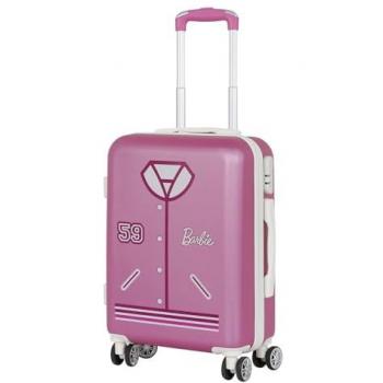 Karactermania Maleta de Cabina Barbie Varsity 4 Ruedas Rosa
