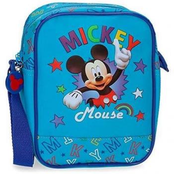 Bandolera Azul Mickey Disney 15x20x6 cm Microfibra