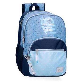 Mochila Pepe Jeans Noni Denim 44cm con dos compartimentos
