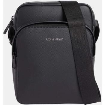 Bandolera CK Negra Mini Con Bolsillo Exterior