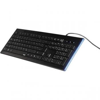 Teclado USB QWERTY Portugués Negro Hama Anzano