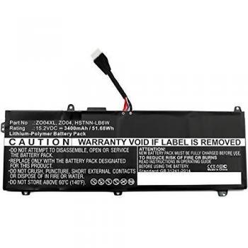 Batteria sostitutiva per HP Notebook 64Wh Li-pol 15.2V 4210mAh (Nero, compatibile con Zbook Studio G3, art. numero: Mbxhp-ba0109)