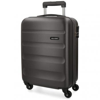 Roll Road Flex Maleta de Cabina Gris 38x54x20 cms Rígida ABS Cierre combinación 35L 2,5Kgs 4 Ruedas Equipaje de Mano