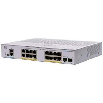 Cisco business 350 series 350-16p-e-2g switch gestito l3 16 x 10/100/1000 (poe+) + 2 x gigabit sfp poe+ (120 w) montabile su rack