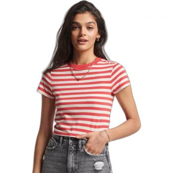 Camiseta Superdry Vintage Crop para Mujer en Rojo