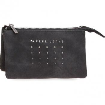 Pepe Jeans para mujer. Monedero tres compartimentos Holly negro
