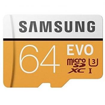 Samsung Memorie MB-MP64GA EVO Scheda MicroSD da 64 GB, UHS-I U3, Fino a 100 MB/s, Adattatore SD Incluso