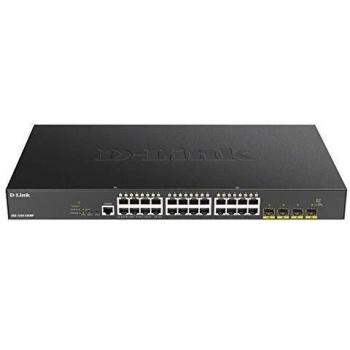 DGS-1250-28 Porte Gigabit Smart Managed PoE Switch con 10G Uplinks, Nero
