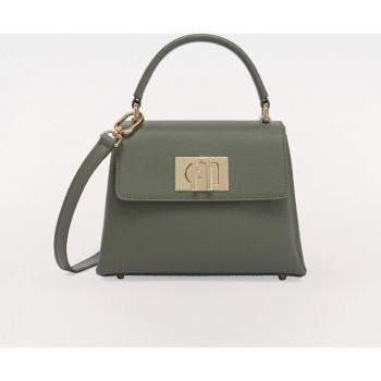 Bolso de mano pequeño Furla 1927 piel verde militar con bandolera